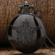 Load image into Gallery viewer, Black Butler Sebastian Theme Quartz Pendant Pocket Watch With Necklace Chain - TheAnimeSupply
