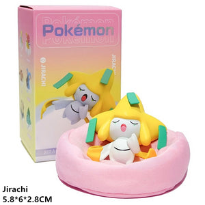 Pokemon Figures Sleep Pikachu Jirachi Eevee Snorlax Bulbasaur Figure Toys