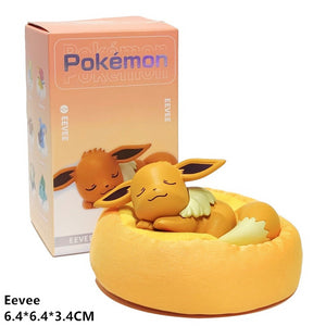 Pokemon Figures Sleep Pikachu Jirachi Eevee Snorlax Bulbasaur Figure Toys