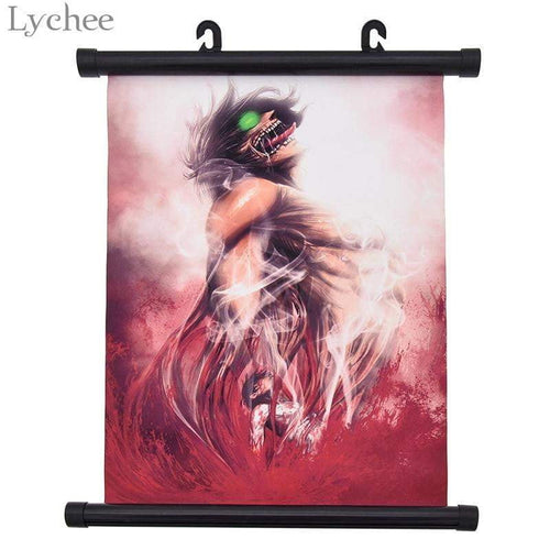 Japanese Anime Attack on Titan Poster Canvas Scroll Painting Wall Poster - TheAnimeSupply