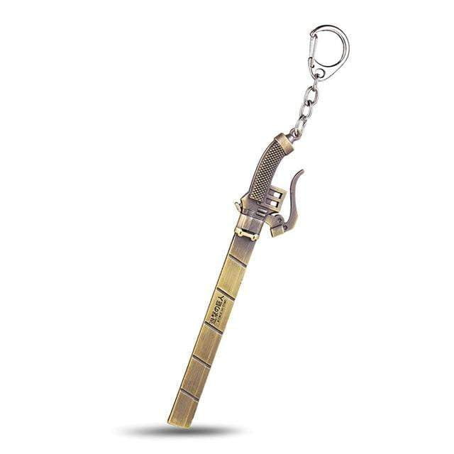 Anime Attack On Titan Keychain Metal Bronze Pendant Kyojin Key Chain - TheAnimeSupply