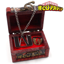 Load image into Gallery viewer, 2PCS Anime My Hero Academia Metal Necklace Ring Pendant Box - TheAnimeSupply
