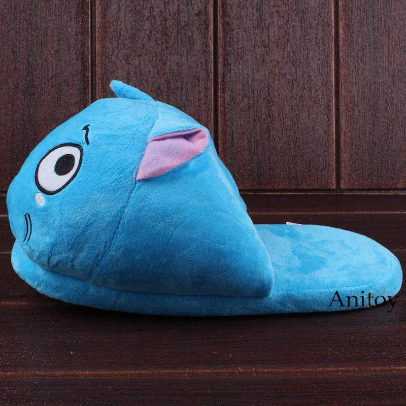 Anime Fairy Tail Happy Cat Adult Plush Slippers Winter Indoor Warm Unisex - TheAnimeSupply
