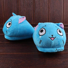 Load image into Gallery viewer, Anime Fairy Tail Happy Cat Adult Plush Slippers Winter Indoor Warm Unisex - TheAnimeSupply
