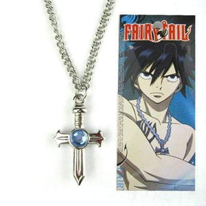 Anime Fairy Tail Gray Fullbuster cosplay Cross Necklace pendant - TheAnimeSupply