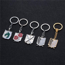 Load image into Gallery viewer, Anime keychain Attack on Titans badge pendant necklace - TheAnimeSupply
