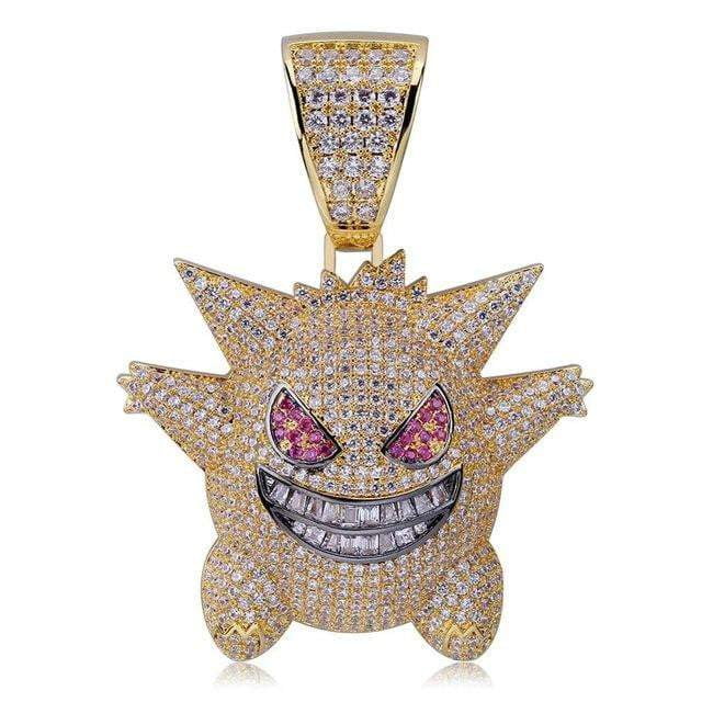 Jewelry Mask Gengar Necklace Pokemon Pendant - TheAnimeSupply