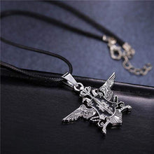 Load image into Gallery viewer, Black Butler Silver Metal Necklace Sebastian Logo Pendant - TheAnimeSupply
