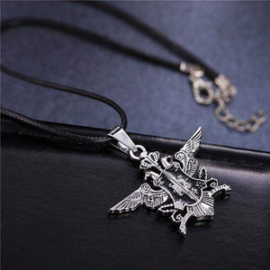 Black Butler Silver Metal Necklace Sebastian Logo Pendant - TheAnimeSupply