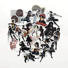 Load image into Gallery viewer, 42Pcs/lot Japanese Anime Attack on titan Mikasa Levi Eren Stickers - TheAnimeSupply
