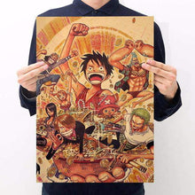 Load image into Gallery viewer, 16 styles One Piece Poster Wall Sticker Vintage - TheAnimeSupply
