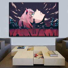 Load image into Gallery viewer, Darling in the Franxx Zero Two 5 piece canvas anime art - TheAnimeSupply
