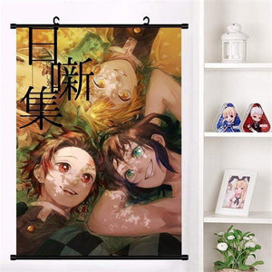 Anime Demon Slayer: Kimetsu no Yaiba Kamado Tanjirou Kamado Nezuko Wall Scroll Poster - TheAnimeSupply