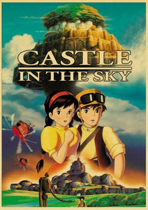 Laputa: Castle in the Sky Retro Poster