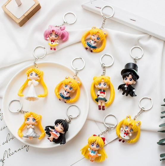 Sailor Moon Figure Keychain 6pcs Set